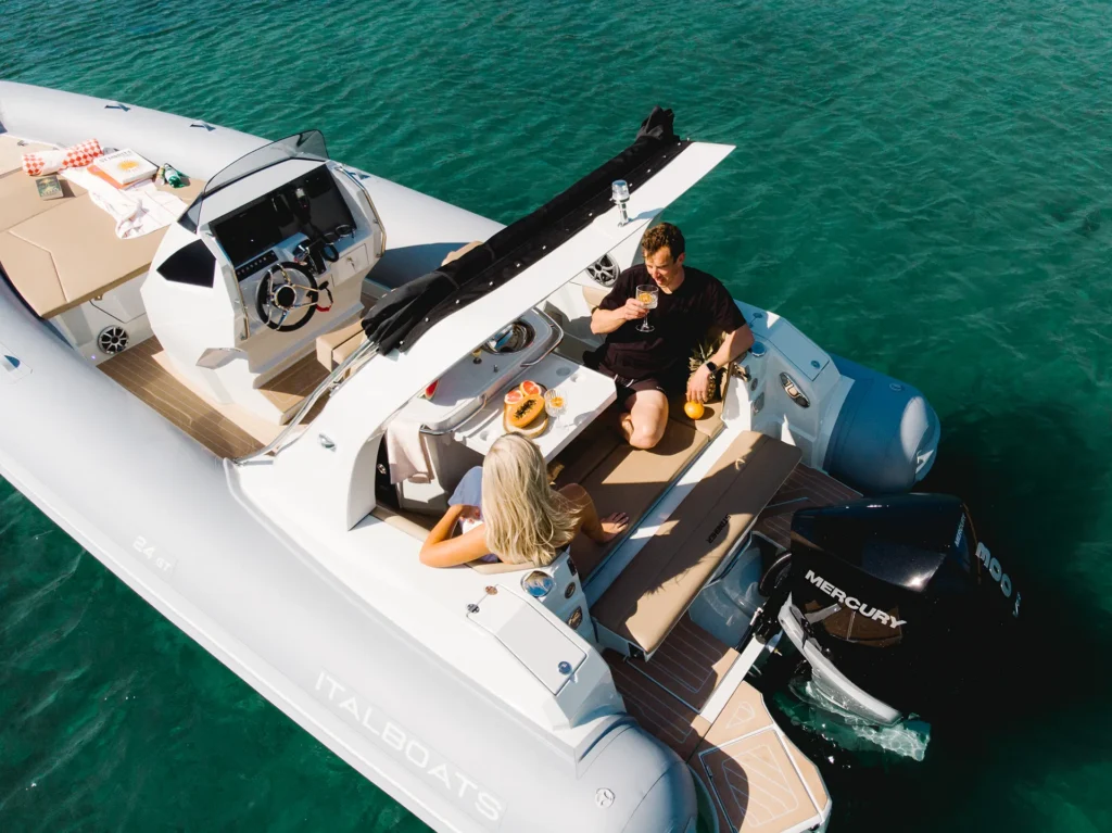 Relaxing on a rental boat in Altea, Costa Blanca